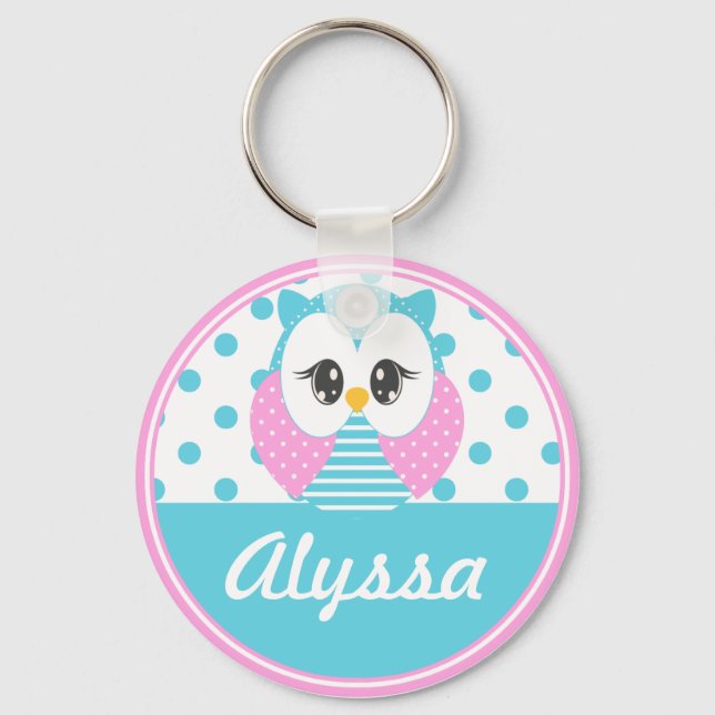Widdle Owl Customized Keychain 2 (Front)
