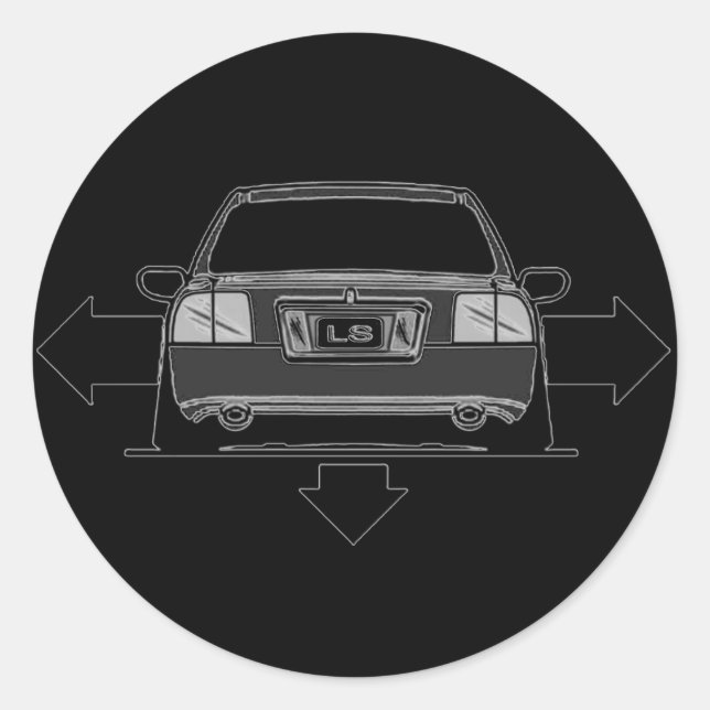 Wide and Low center cap decal Classic Round Sticker (Front)