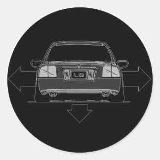 Wide and Low center cap decal Classic Round Sticker