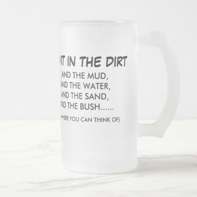 Wide Bay Burnett 4X4 Club Frosted Glass Beer Mug (Right)