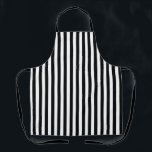 Wide Black White Stripes Apron<br><div class="desc">Size: All-Over Print Apron, Medium 26"x30" Whether you are cooking at home, hosting a summer BBQ, or creating arts & crafts- do so in style with our fully customizable aprons! Made of a top quality polyester, our fully sublimation designs will definitely make a great impression on your guests. Available in...</div>