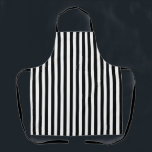 Wide Black White Stripes Apron<br><div class="desc">Size: All-Over Print Apron, Medium 26"x30" Whether you are cooking at home, hosting a summer BBQ, or creating arts & crafts- do so in style with our fully customizable aprons! Made of a top quality polyester, our fully sublimation designs will definitely make a great impression on your guests. Available in...</div>