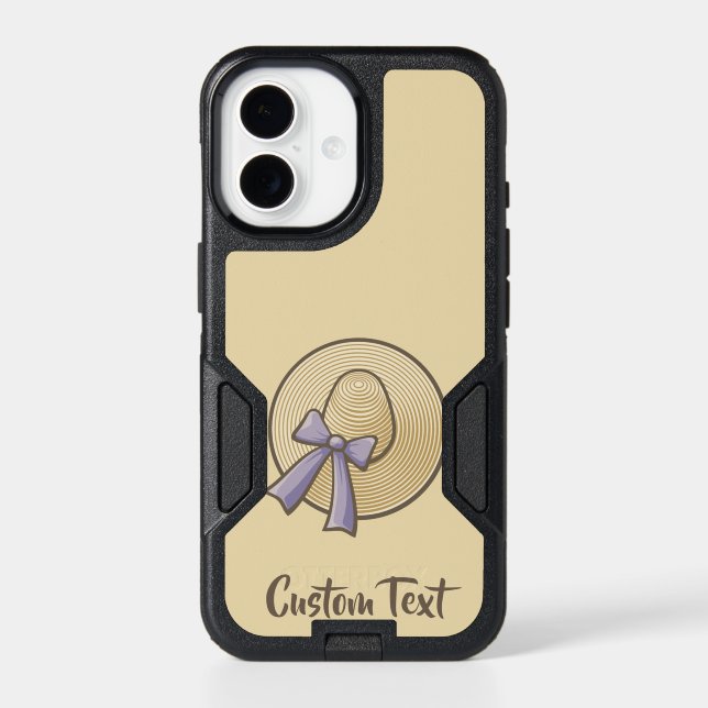 Wide Brimmed Hat Beige Otterbox iPhone Case (Back)