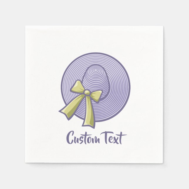 Wide Brimmed Hat Lilac Napkins (Front)