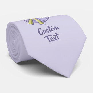 Wide Brimmed Hat Lilac Neck Tie