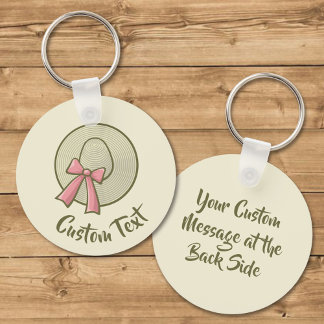 Wide Brimmed Hat Yellow Keychain
