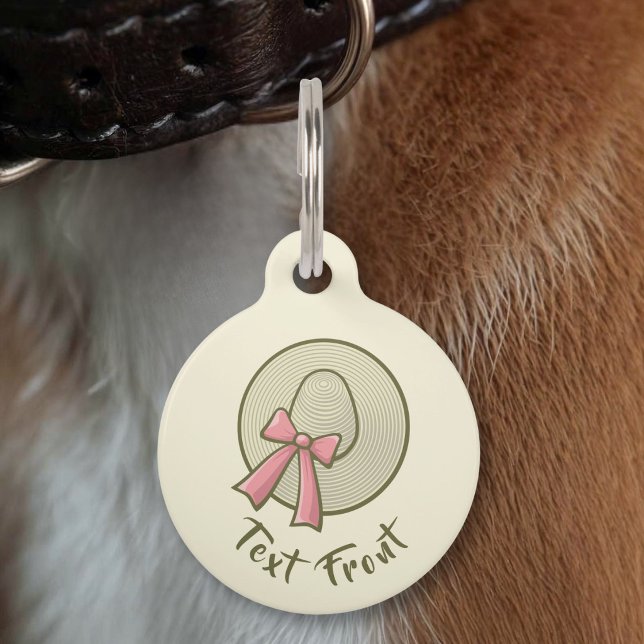 Wide Brimmed Hat Yellow Pet ID Tag (Creator Uploaded)