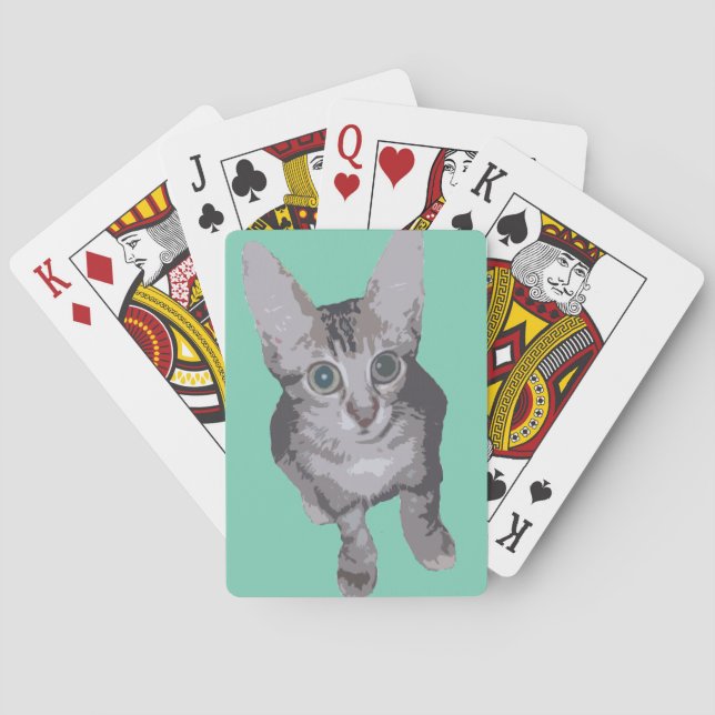 Wide Eyed Kitty Poker Cards (Back)