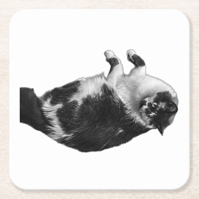 Wide‑Eyes Cat Flip Coaster (Front)