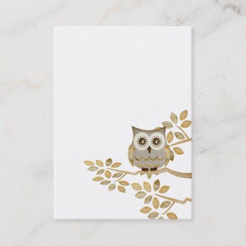 Wide Eyes Owl in Tree Business Card