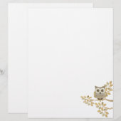 Wide Eyes Owl in Tree Letterhead (Front/Back)