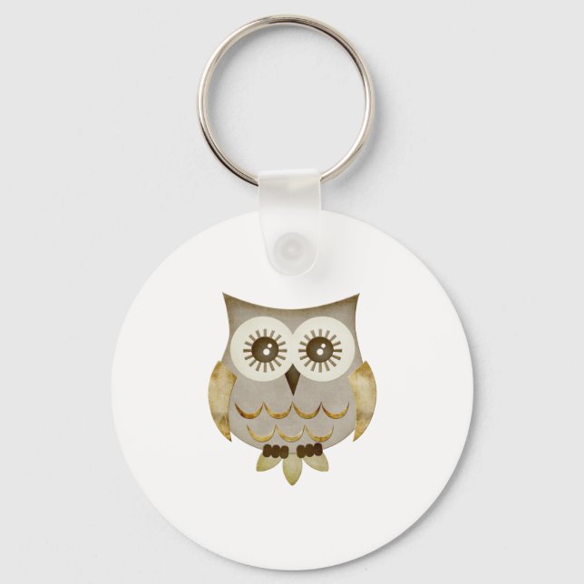 Wide Eyes Owl Keychain (Front)