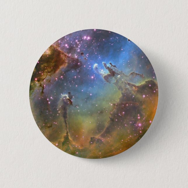 Wide-Field Image of the Eagle Nebula Pinback Button (Front)