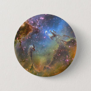 Wide-Field Image of the Eagle Nebula Pinback Button