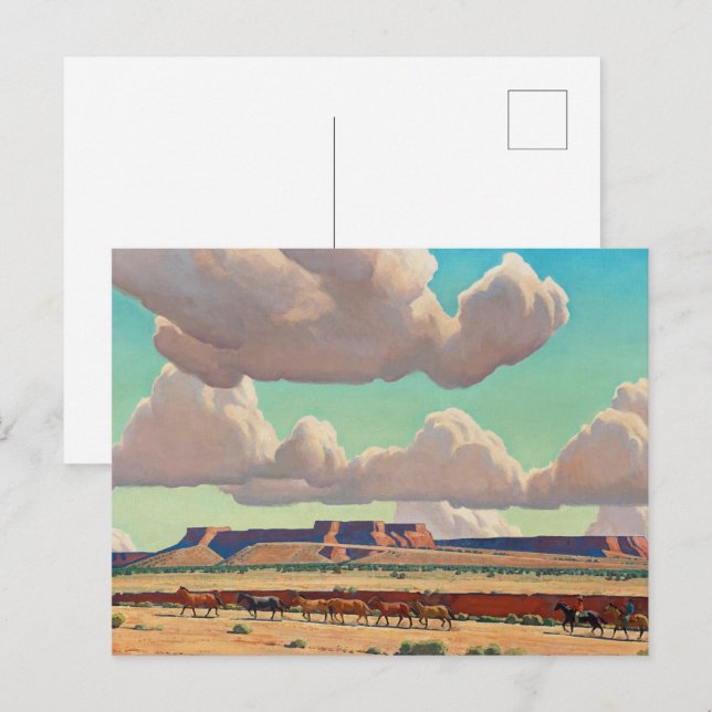 Wide Lands of the Navajo by Maynard Dixon  Invitation Postcard (Front/Back)