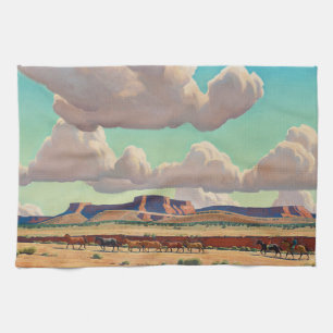 Wide Lands of the Navajo by Maynard Dixon Kitchen Towel
