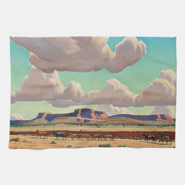 Wide Lands of the Navajo by Maynard Dixon  Kitchen Towel (Horizontal)