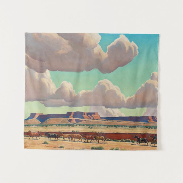 Wide Lands of the Navajo by Maynard Dixon  Tapestry (Front (Horizontal))