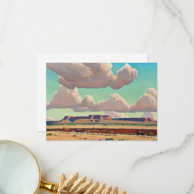 Wide Lands of the Navajo by Maynard Dixon  Thank You Card (Front/Back In Situ)