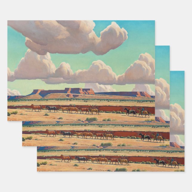 Wide Lands of the Navajo by Maynard Dixon  Wrapping Paper Sheets (Set)