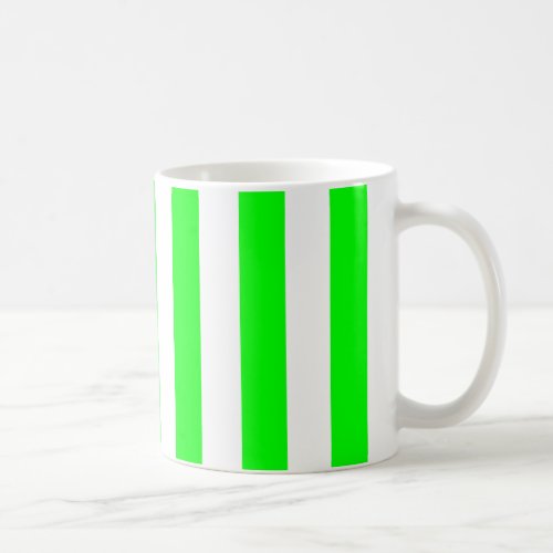 Wide Lime Stripes Coffee Mug