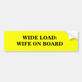 "WIDE LOAD" BUMPER STICKER