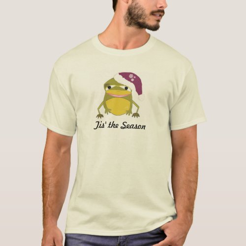 Wide Mouth Frog in a Festive Hat T_Shirt