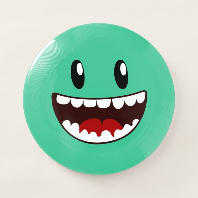 Wide Mouth Happy Face Dog Toy Wham-O Frisbee (Front)