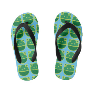 Wide mouthed frogs kid's flip flops