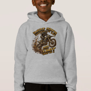 Wide Open No Limit Dirt Bike Jump Graphic Hoodie
