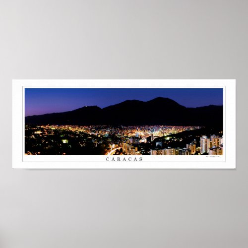 wide panoramic poster of Caracas Avila mountain