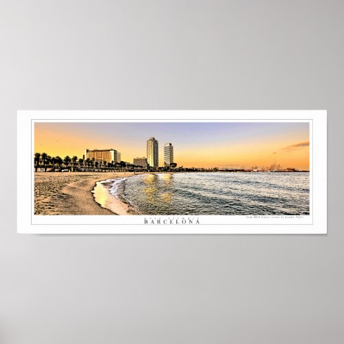 Wide panoramic poster of the Olympic Port Towers