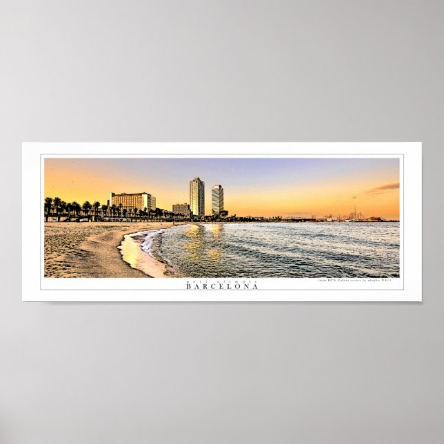 Wide panoramic poster of the Olympic Port Towers (Front)