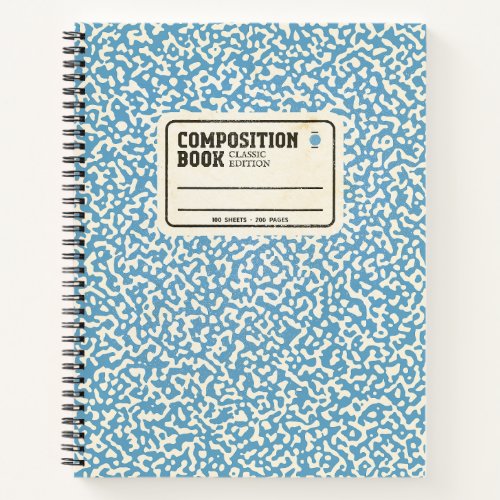 Wide Ruled Blue Composition Notebook