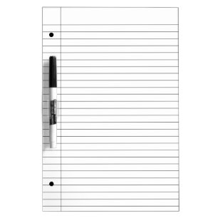Wide Ruled by Leslie Peppers Dry Erase Board