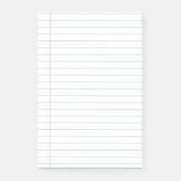 Wide Ruled Notebook Sticky Notes | Zazzle