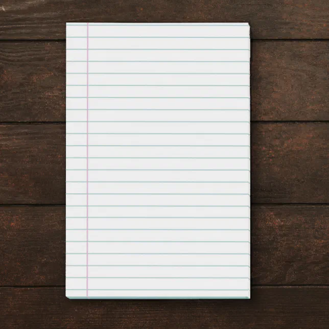 Wide Ruled Notebook Sticky Notes Zazzle