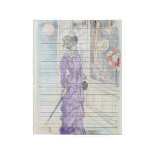Wide Ruled Paper - Vintage Victorian Fashion Dress Notepad