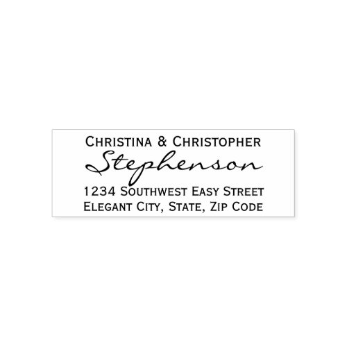 Wide Script Custom Return Address Stamp