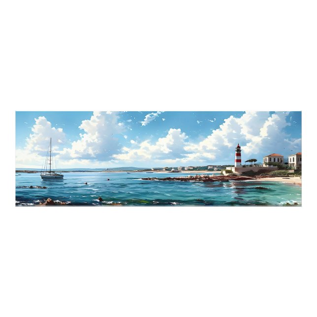 Wide Seascape Mediterranean Bay Photo Print (Front)