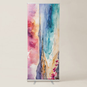 Wide Seascape Mediterranean Purple Serenity      Retractable Banner