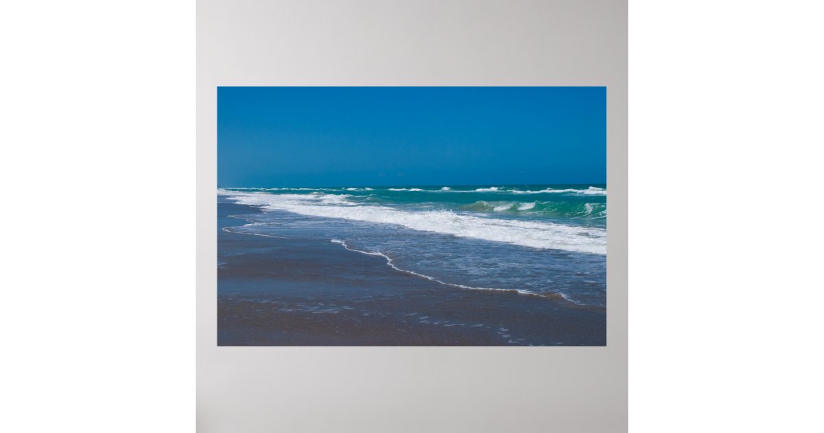 Wide Shot Waves Middle Cove Poster | Zazzle