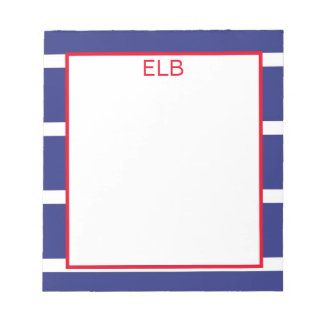 Wide Stripe Navy Blue Notepad