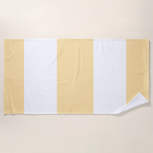 Wide Stripes Beige Beach Towel