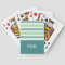 Wide Stripes custom monogram playing cards