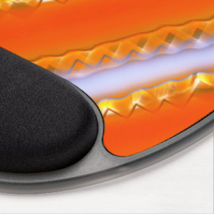 Wide stripes in ice to yellowish orange lace style gel mouse pad