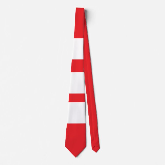 Wide Stripes Red  Neck Tie (Front)