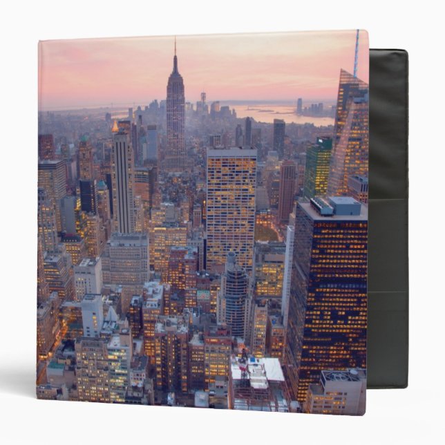 Wide view of Manhattan at sunset Binder (Front/Inside)