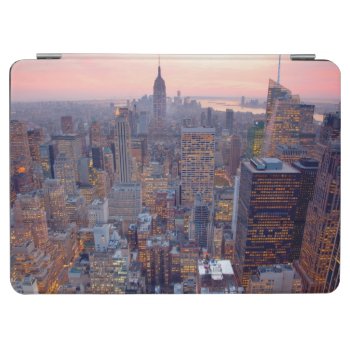 Wide View Of Manhattan At Sunset Ipad Air Cover by iconicnewyork at Zazzle