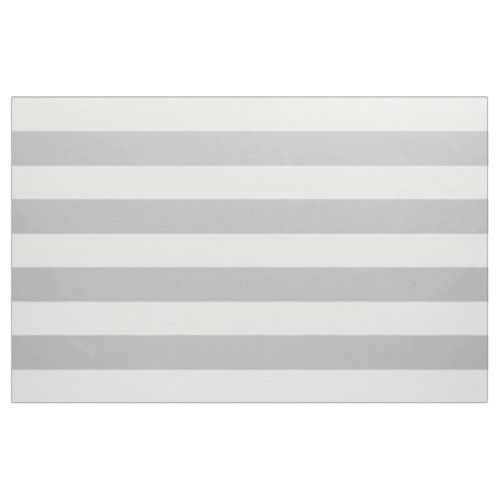 Wide White Stripes on Ash Grey Fabric
